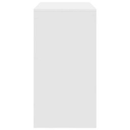 Berkfield Writing Desk White Engineered Wood Medium Minimalistic - thumbnail 5