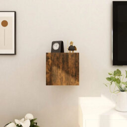 Berkfield Wall Mounted Tv Cabinet Smoked Oak 30.5X30X30 Cm - thumbnail 3