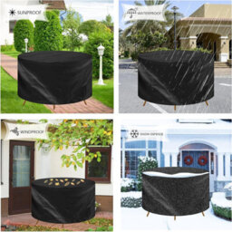 Garden Furniture Cover, Table Cover In Waterproof And Winter-Resistant Oxford Fabric, Tarpaulin, Protective For Tables, Etc. - thumbnail 4