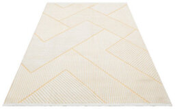 Cream Outdoor Rug, Geometric Striped Stain-Resistant Rug For Patio Decks, 3mm Modern Outdoor Area Rug-160Cm X 220Cm - thumbnail 9