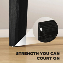 Dining Table For 4, 80L X 80W X 75Hcm, Black Wood Effect - thumbnail 6
