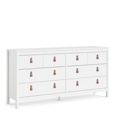 Furniture To Go Barcelona Double Dresser 4+4 Drawers In White - image 1