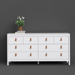 Furniture To Go Barcelona Double Dresser 4+4 Drawers In White - thumbnail 6