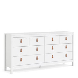 Furniture To Go Barcelona Double Dresser 4+4 Drawers In White - thumbnail 1