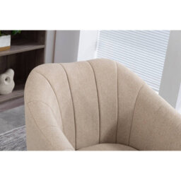Westwood Modern Tub Chair, Upholstered Arm Chair Comfy Single Sofa Cream - thumbnail 6