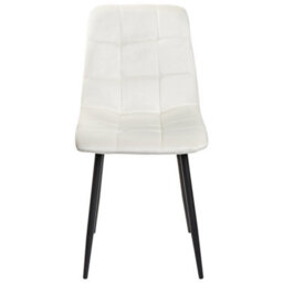 Beliani Set Of 4 Dining Chairs Powell Velvet Off-White - thumbnail 5