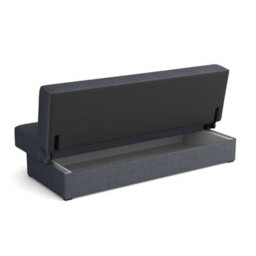 Adela Mini Sofa Bed With Storage Compact Pull Out Guest Bed Modern Upholstered Design Space Saving Solution Dark Grey - thumbnail 4