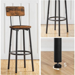 Bar Stools Set Of 2 Breakfast Bar Stools Kitchen Stools - thumbnail 5