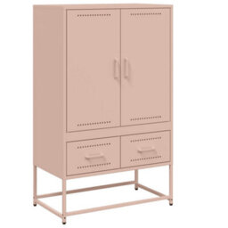 Berkfield Highboard Pink 68X39X111.5 Cm Steel - thumbnail 2