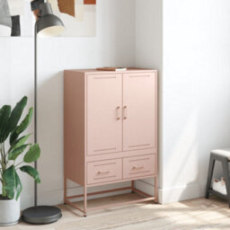Berkfield Highboard Pink 68X39X111.5 Cm Steel - thumbnail 3