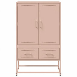 Berkfield Highboard Pink 68X39X111.5 Cm Steel - thumbnail 5