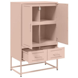 Berkfield Highboard Pink 68X39X111.5 Cm Steel - thumbnail 8