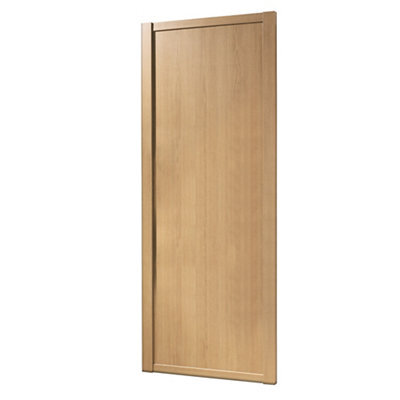 Spacepro 1 Panel Natural Oak Effect Sliding Wardrobe Door (H)2220mm (W)762mm - image 1