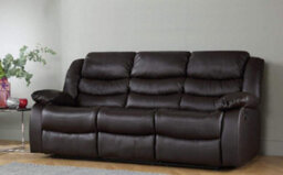 3 Seat Brown Recliner Sofa Leather Bonded Reclining Sofa Suite Sofas Chair D Pro T Homeware