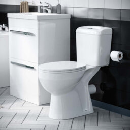 Nes Home 510 mm Basin 2 Drawer Vanity Cabinet & Wc Toilet Pan 2-Piece Suite - thumbnail 2