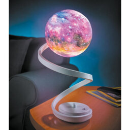 Space Lamp With Curved Stand & 3 Brightness Levels - Usb Powered Celestial Planet Design Light Decoration - H36 X 15Cm Diameter - thumbnail 2