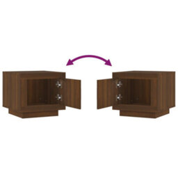 Berkfield Stylish Coffee Table Brown Oak 51X50X45 Cm Engineered Wood - thumbnail 6