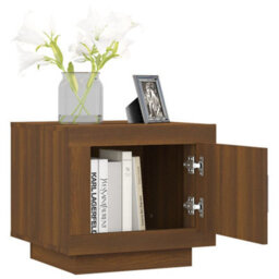 Berkfield Stylish Coffee Table Brown Oak 51X50X45 Cm Engineered Wood - thumbnail 8