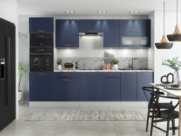 Impact Furniture Tall Oven And Microwave Housing Unit For 600mm Single Oven Dark Navy Blue Kitchen Cabinet Nora - thumbnail 6