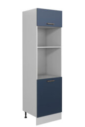 Impact Furniture Tall Oven And Microwave Housing Unit For 600mm Single Oven Dark Navy Blue Kitchen Cabinet Nora - thumbnail 2