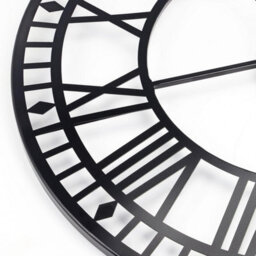Taylor & Brown 60Cm Vintage Black Wall Clock, Silent Nonticking, Battery Operated With Roman Numerals For Home & Garden - thumbnail 4
