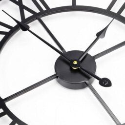 Taylor & Brown 60Cm Vintage Black Wall Clock, Silent Nonticking, Battery Operated With Roman Numerals For Home & Garden - thumbnail 2