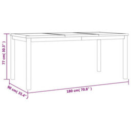 Berkfield 3 Piece Garden Dining Set Solid Wood Teak - thumbnail 9