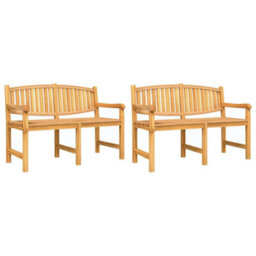 Berkfield 3 Piece Garden Dining Set Solid Wood Teak - thumbnail 3