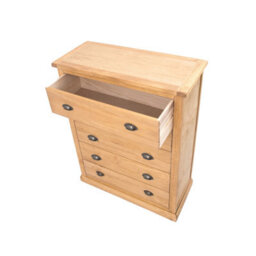 Cabinet Bits Lucca 5 Drawer Chest Of Drawers Brass Cup Handle - thumbnail 4