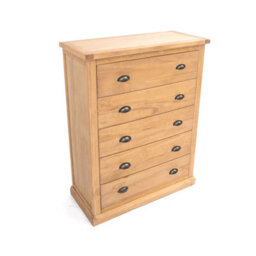 Cabinet Bits Lucca 5 Drawer Chest Of Drawers Brass Cup Handle - thumbnail 3