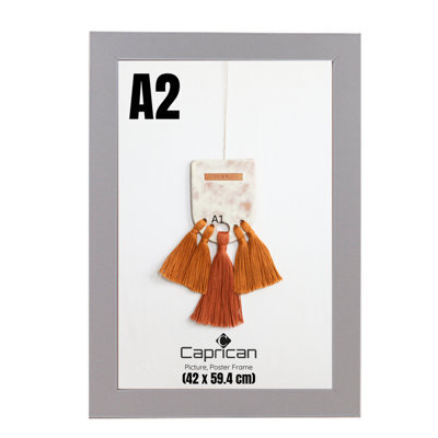 A2 Grey Picture Frame Photo Frame Perspex Sheet For Wall Or Table, Landscape Portrait Orientation 42 X 59.4 Cm (16.5 X 23.4 Inch) - image 1