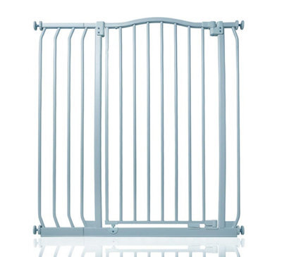 Safetots Extra Tall Curved Top Safety Gate, 89Cm - 98Cm, Matt Grey, Extra Tall 100Cm In Height, Pressure Fit Stair Gate - image 1