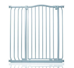 Safetots Extra Tall Curved Top Safety Gate, 89Cm - 98Cm, Matt Grey, Extra Tall 100Cm In Height, Pressure Fit Stair Gate - thumbnail 1