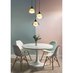 Luminosa Lighting Luminosa Eva Cluster Pendant Ceiling Light Matt Black Smoke Glass Shade 3X G9 - thumbnail 4