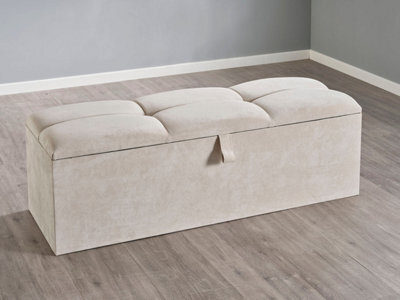 Divan Base Direct Atlas Ottoman Storage Box 6Ft Super King - Naples Cream - image 1