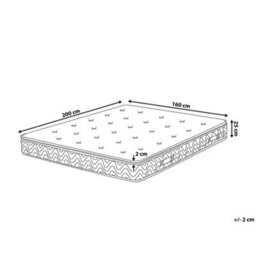 Beliani Memory Foam Pocket Spring Mattress Luxus H2/3 Medium 160 X 200 Cm (Eu King Size) - thumbnail 3