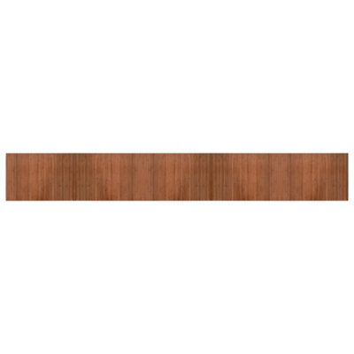 Berkfield Modern Rug Rectangular Brown 70X500 Cm Bamboo