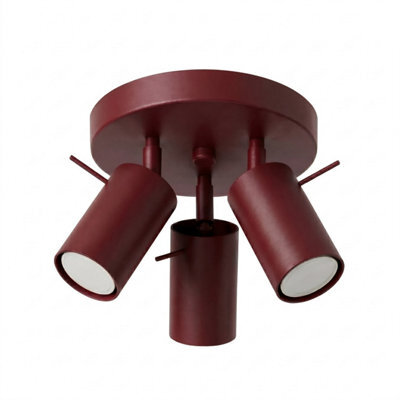 Luminosa Lighting Luminosa Ring Ceiling Spotlight Clusters Burgundy 3X Gu10 - image 1