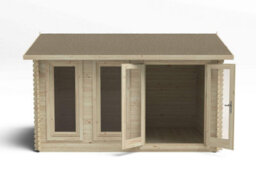 Forest Garden Chiltern 4.0M X 3.0M Log Cabin - Apex Roof, Single Glazed With Felt Shingles And Underlay - thumbnail 4