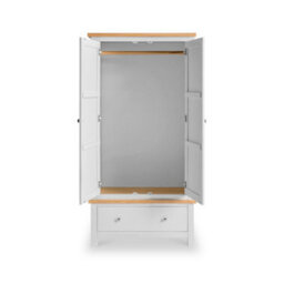 Farro Grey Double Wardrobe With Drawer - By Roseland Furniture - thumbnail 4