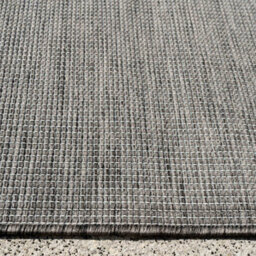 Loomed Slate Grey Soft Plastic Value Indoor Outdoor Weatherproof Washable Area Rug 117X170Cm - thumbnail 3