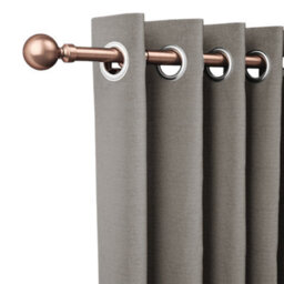 Stiley Living 710mm To 1200mm Antique Copper Extendable Klick Fit Curtain Pole Kit Orb - thumbnail 2