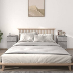 Berkfield Bedside Cabinets 2 Pcs Concrete Grey 40X35X70 Cm - thumbnail 1