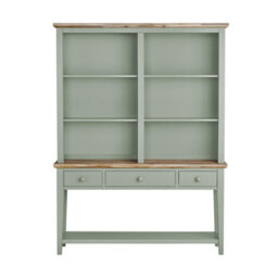 Statement Furniture Florence Console Table And Hutch, Sage Green Display Cabinet - thumbnail 2
