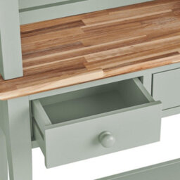 Statement Furniture Florence Console Table And Hutch, Sage Green Display Cabinet - thumbnail 3