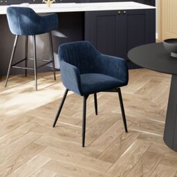 Amaral Navy Bar Stool - thumbnail 5