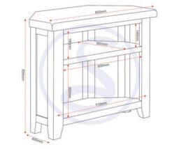 Seconique Windsor Corner Tv Unit Ivory With Oak Top Fully Assembled - thumbnail 5