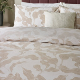 HÖEM Hoem Lauro Printed Reversible Duvet Cover Set, Double, Beige - thumbnail 3