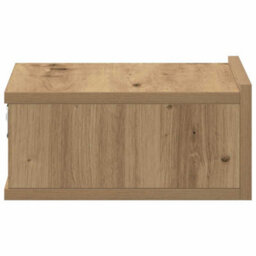 Berkfield Floating Nightstands 2 Pcs Artisan Oak 40X32X15 Cm Engineered Wood - thumbnail 8