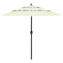 Berkfield 3-Tier Parasol With Aluminium Pole Sand 2.5 M